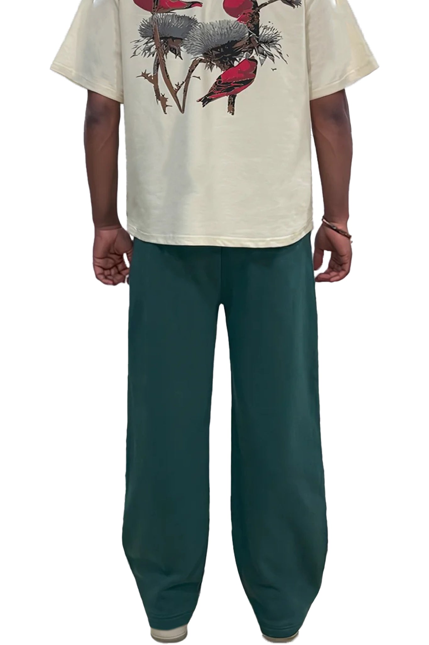 TEAL GREEN LOOSE FIT PANTS