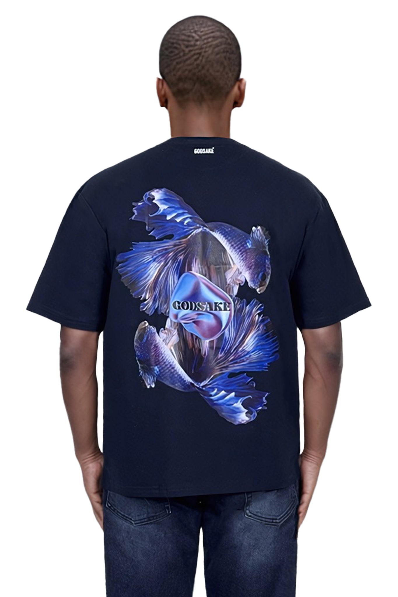 NAVY FISH T-SHIRT
