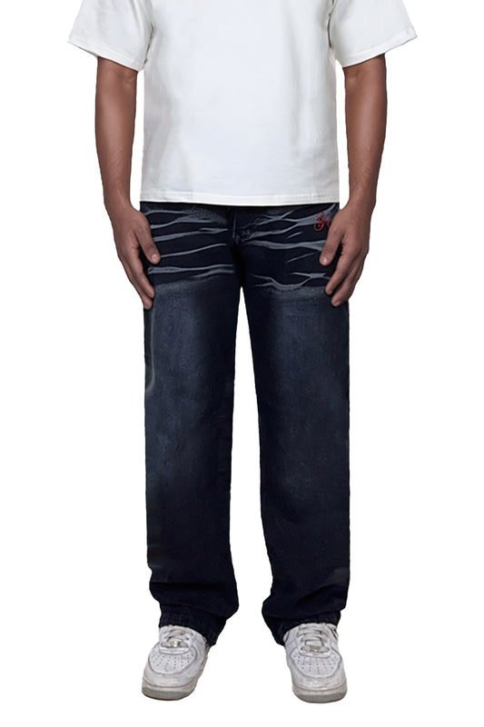 NAVY BLUE SMOKEY DENIMS