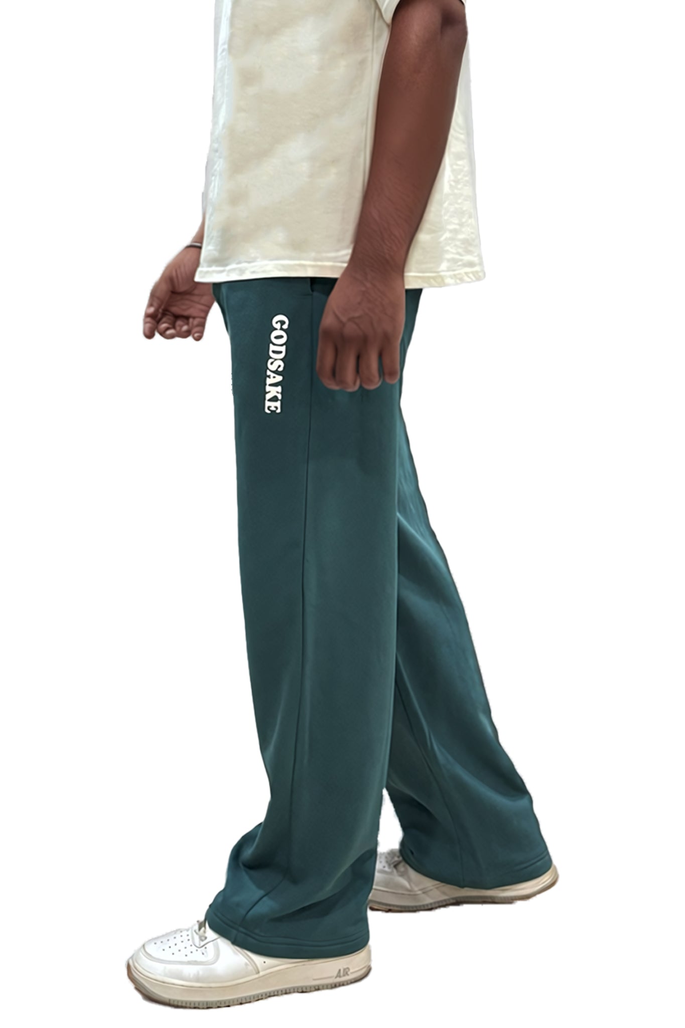 TEAL GREEN LOOSE FIT PANTS