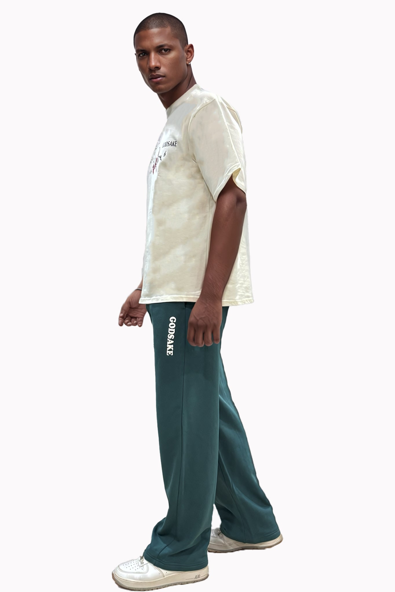 TEAL GREEN LOOSE FIT PANTS