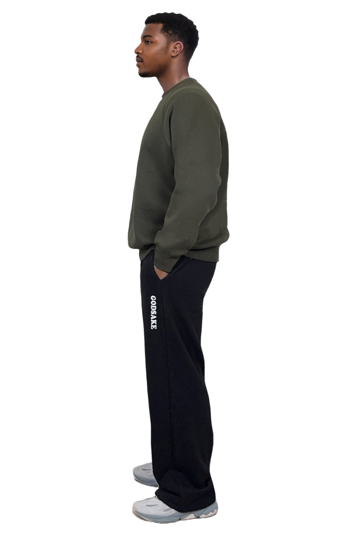 BLACK LOOSE FIT SWEATPANTS