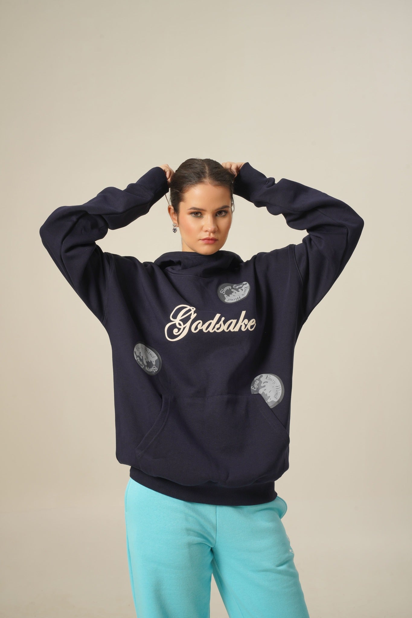 NAVY BLUE MONDAY DREAMS HOODIE