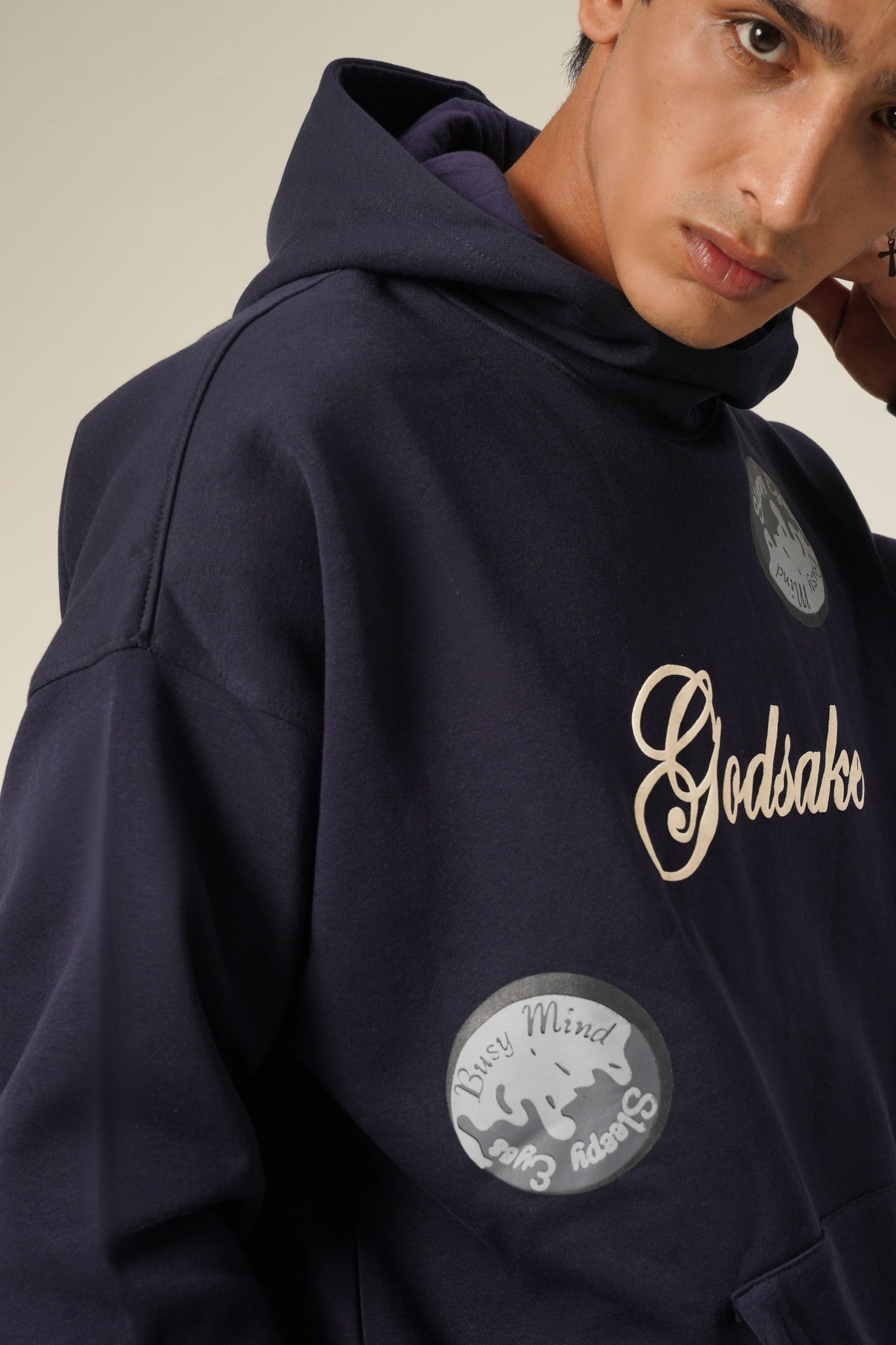NAVY BLUE MONDAY DREAMS HOODIE