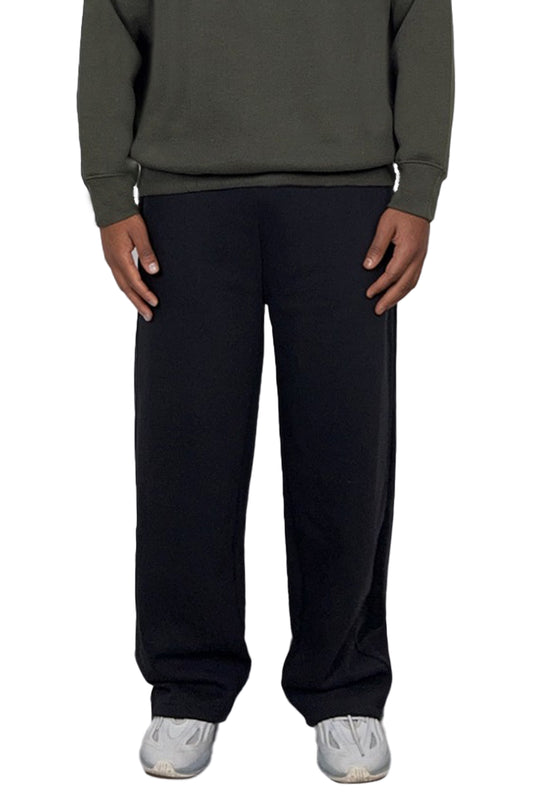 BLACK LOOSE FIT SWEATPANTS