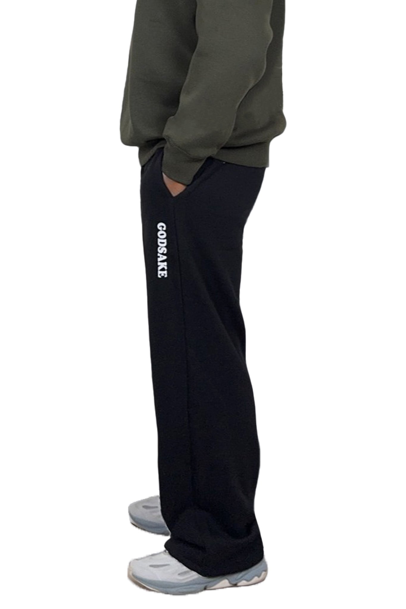 BLACK LOOSE FIT SWEATPANTS