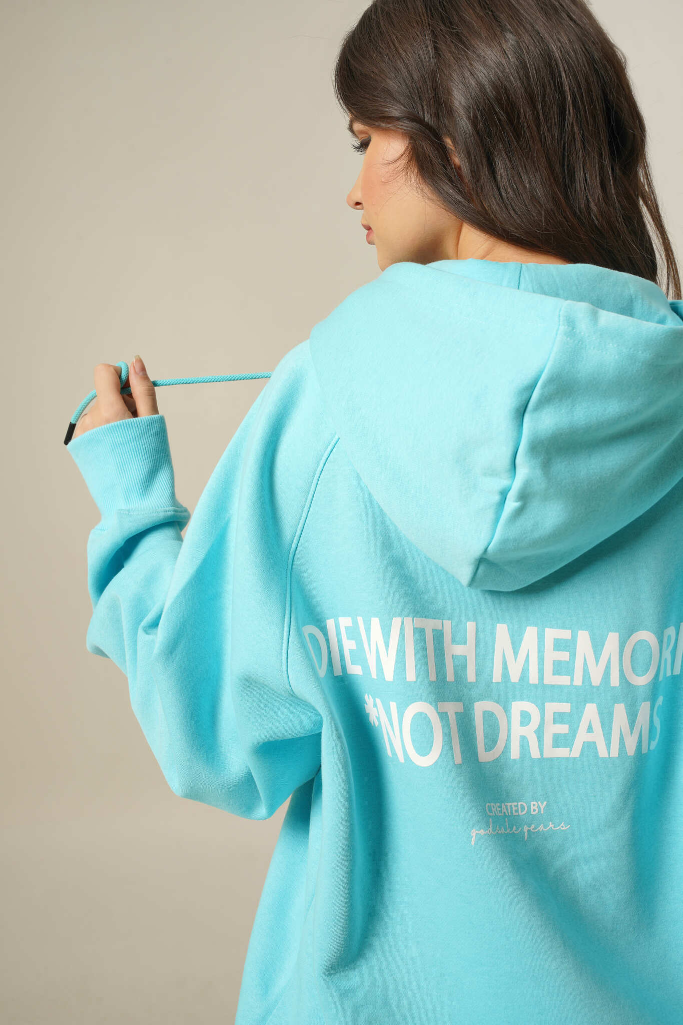 SKY BLUE DIE WITH MEMORIES HOODIE