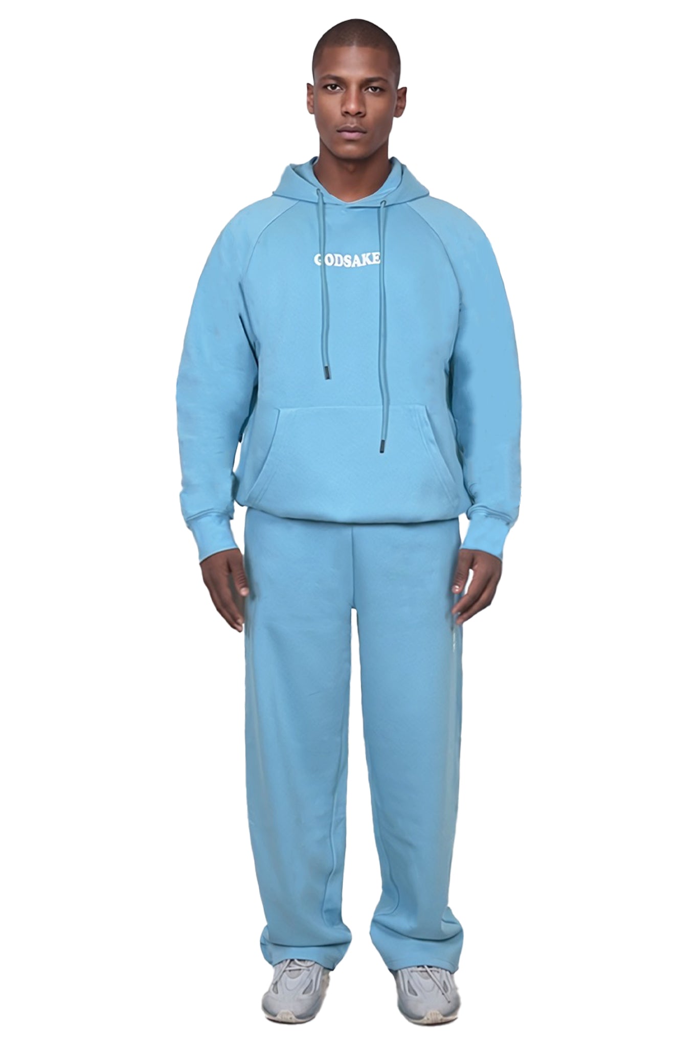 SKY BLUE LOOSE FIT SWEATPANTS