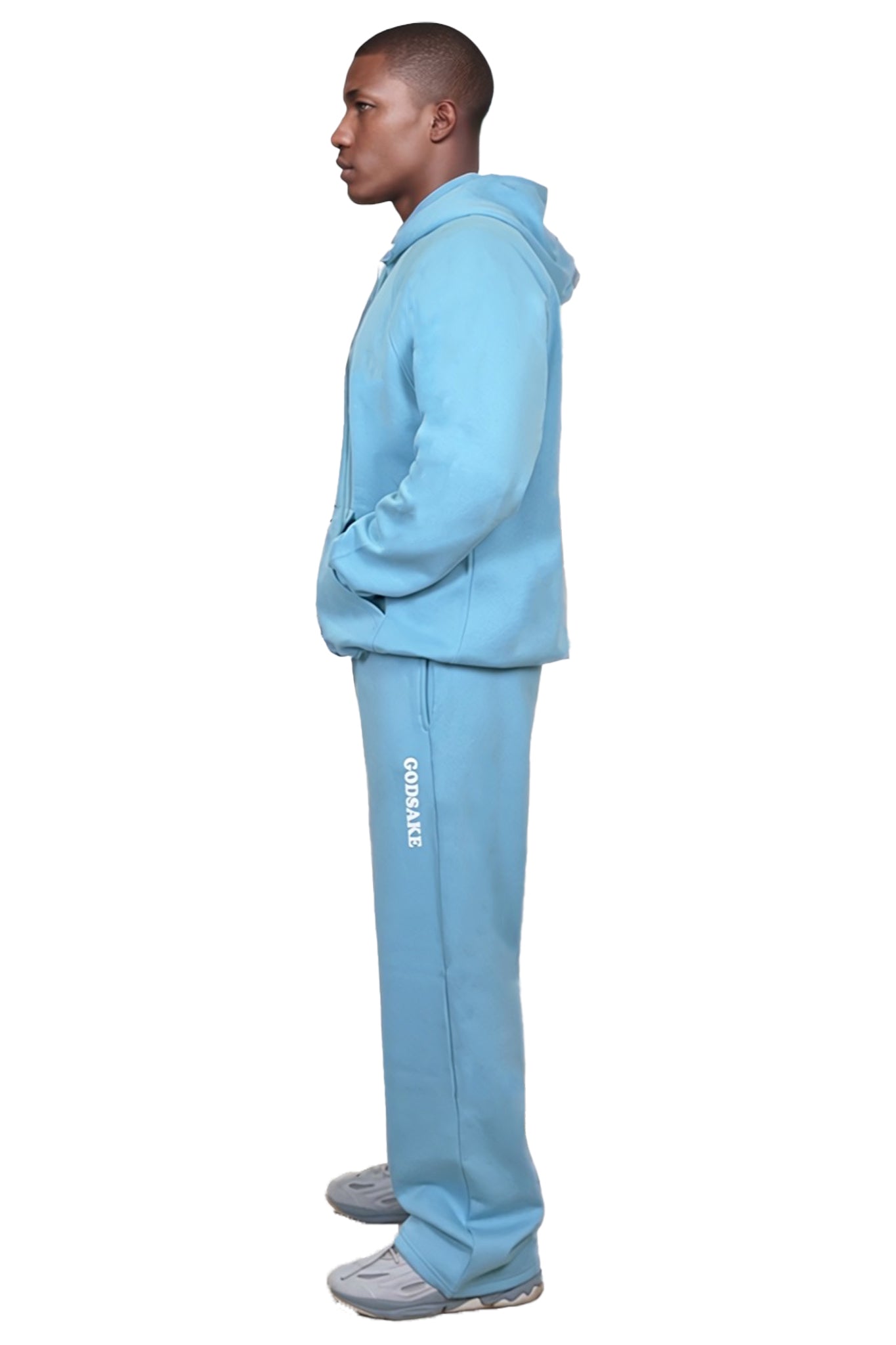 SKY BLUE LOOSE FIT SWEATPANTS