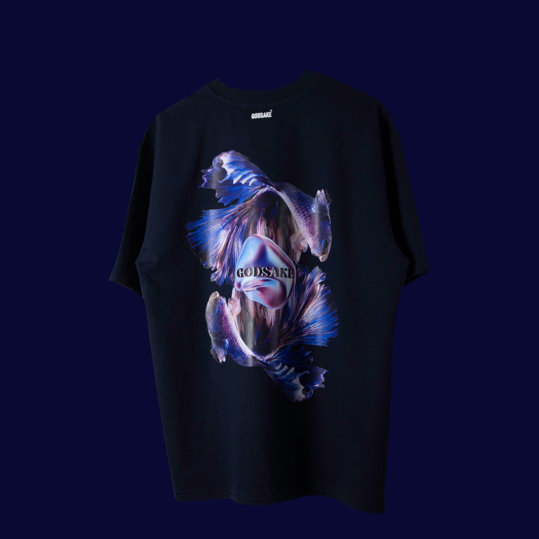 NAVY FISH T-SHIRT